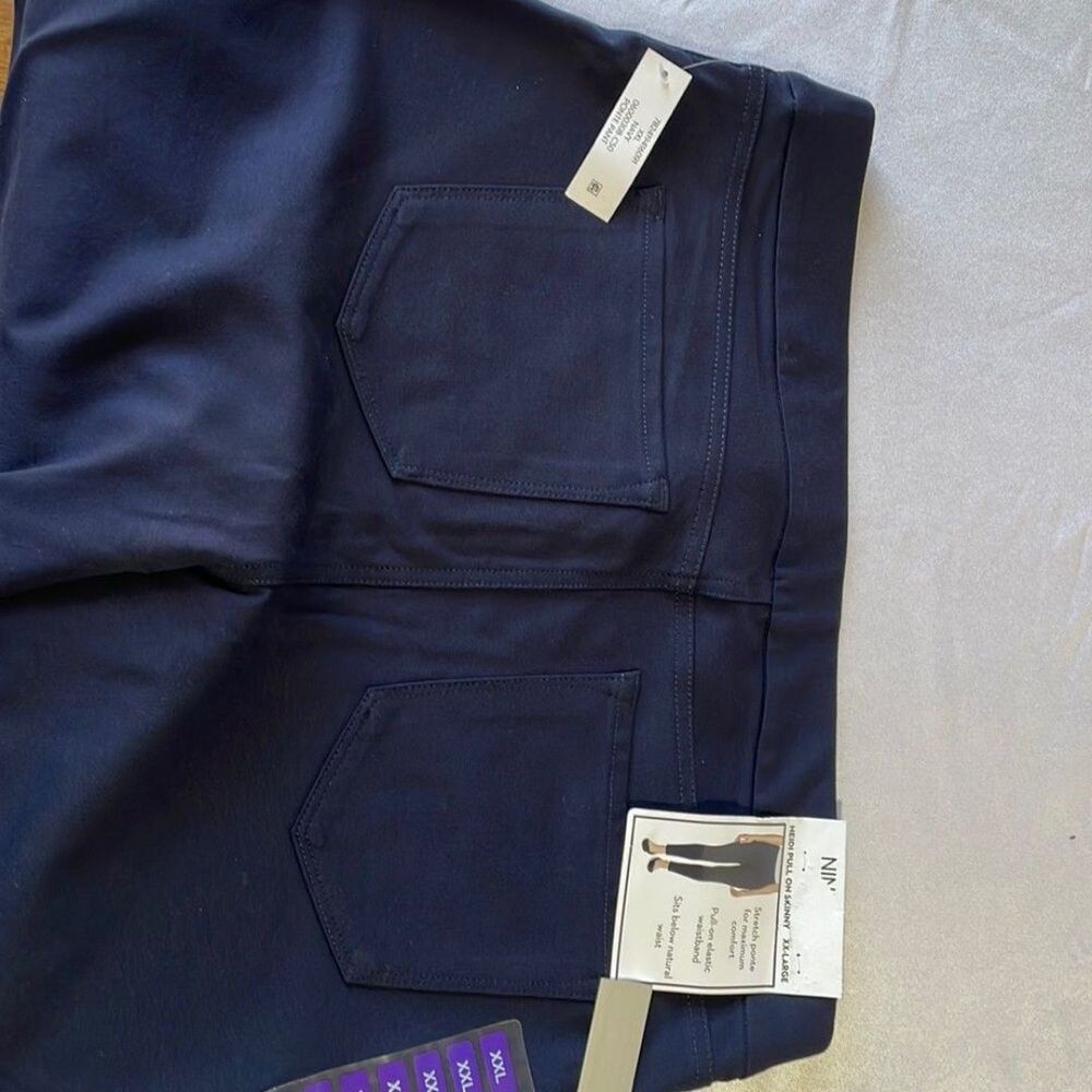 Nine West Heidi Pull on Pants, Navy , XXL, NWT, Skinny
